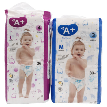 Fast Shipping Best Selling Rejected Baby Diapers Disposable Printed Soft Breathable B Grade Baby Diapers